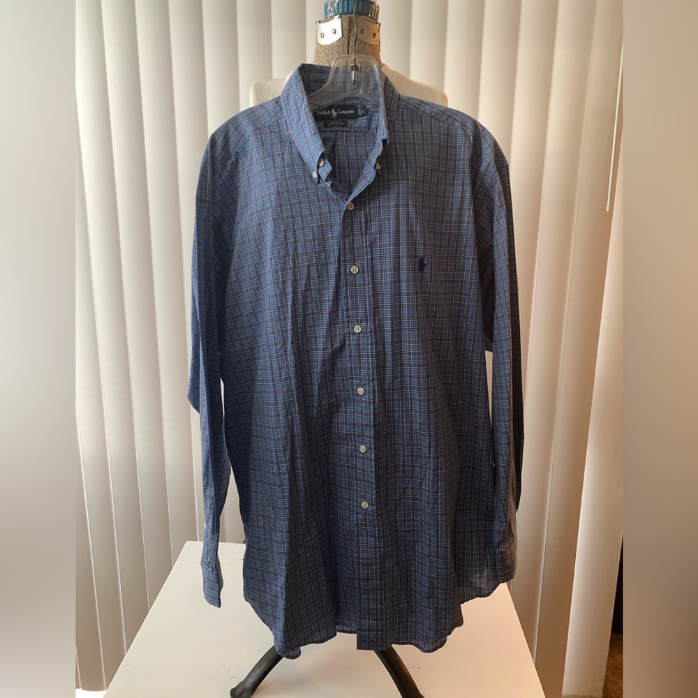 Ralph Lauren Blake 100% Cotton Long Sleeve Shirt Size Large Preowned